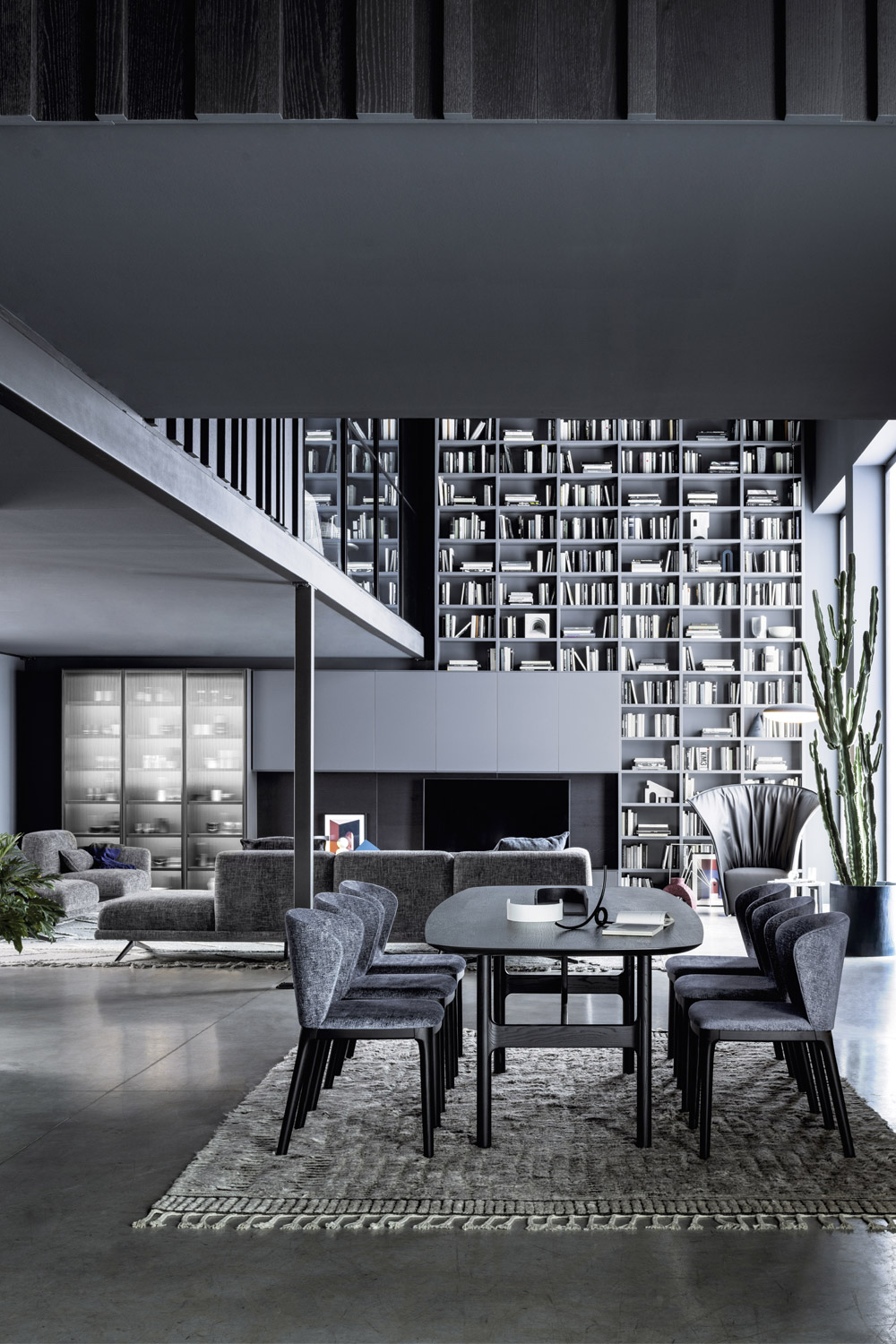 Salon avec éclairage direct